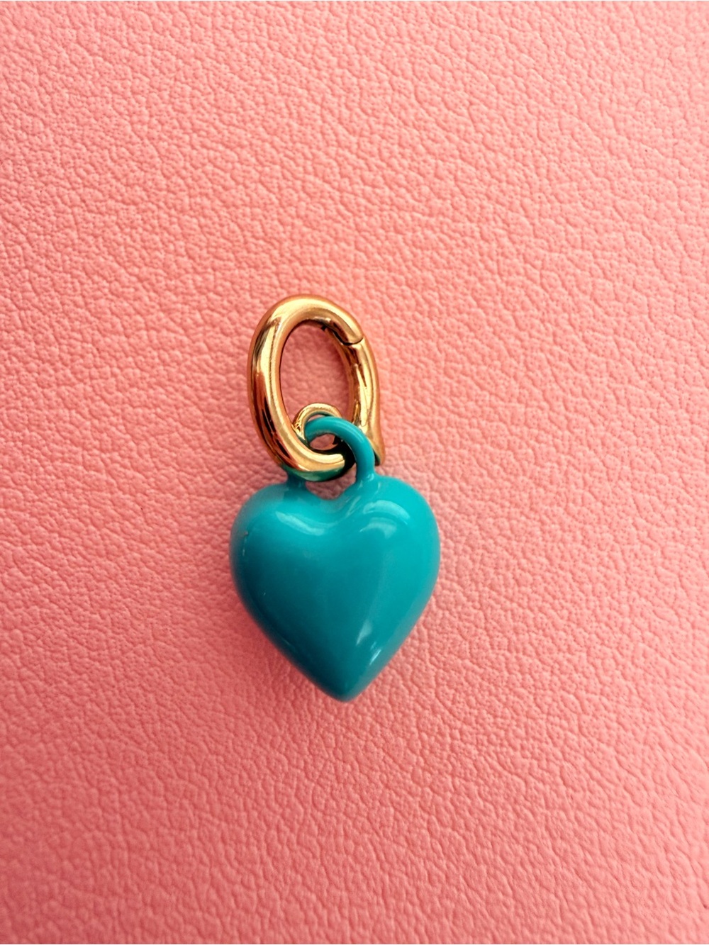 The Itsy Bitsy Puffy Heart Charm: Teal